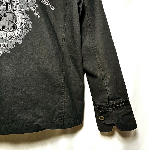 rnt23 Ron Tomson Urban Outdoor Wear Mens Y2K 90's Black Denim Jacket XXL - Picture 10 of 16